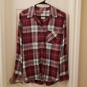 Vintage Boyfriend Plaid Shirt